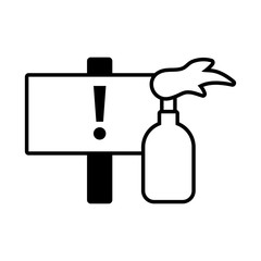 fire bottle, symbol violence on white background