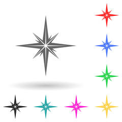 star multi color style icon. Simple glyph, flat vector of star icons for ui and ux, website or mobile application