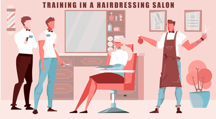 Barbershop Training Poster Illustration