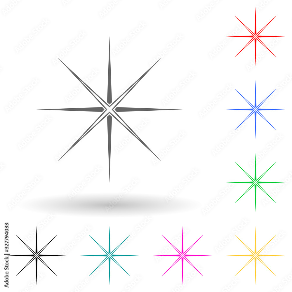 Poster star multi color style icon. simple glyph, flat vector of star icons for ui and ux, website or mobil