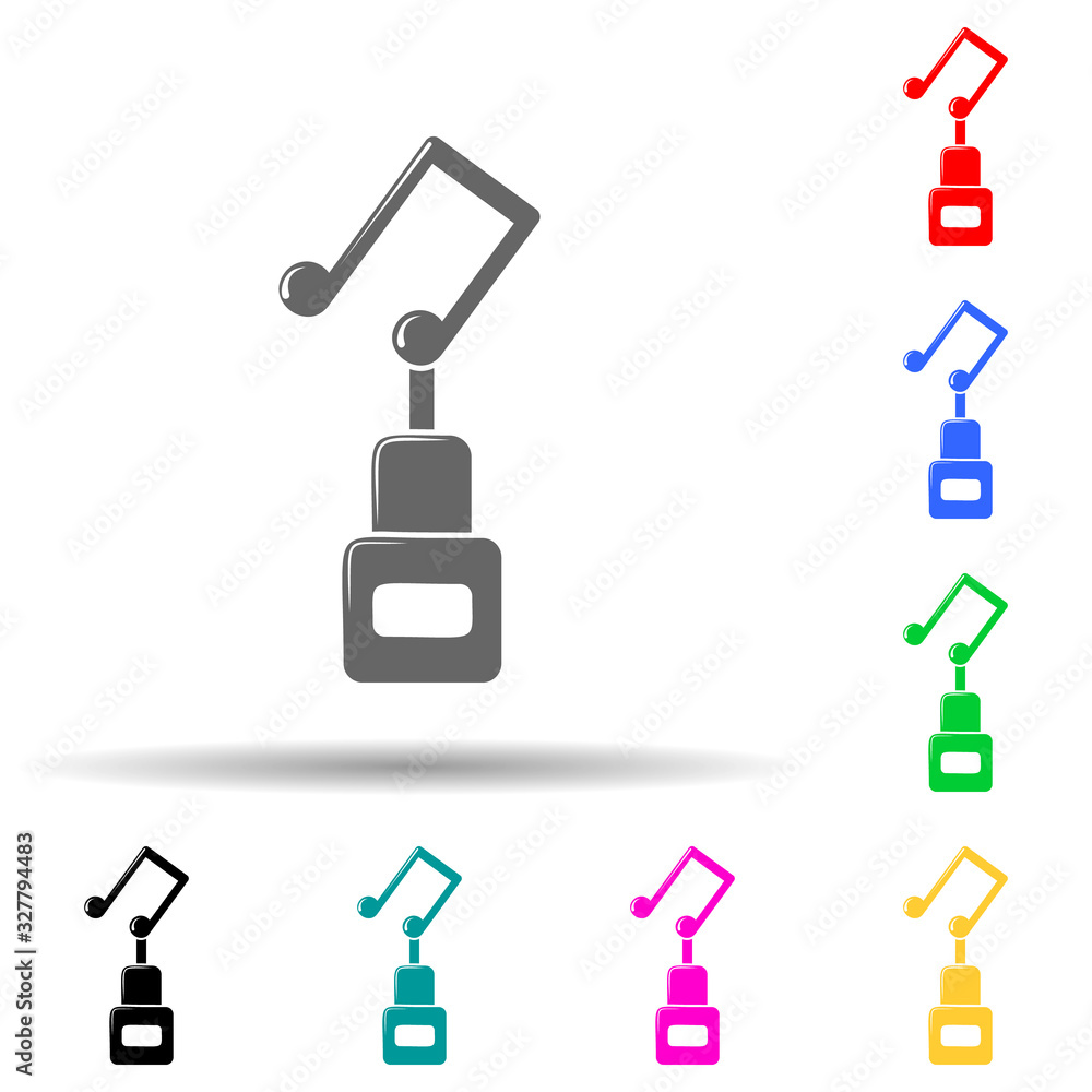 Poster musical cup multi color style icon. simple glyph, flat vector of sucsess and awards icons for ui and