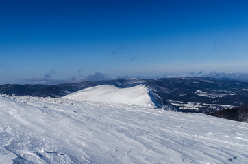 zima na połoninie Wetlińskiej Bieszczady 