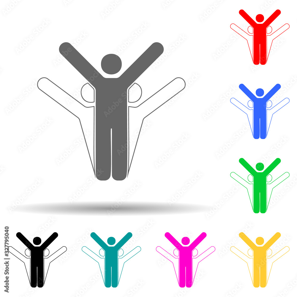 Poster winners multi color style icon. simple glyph, flat vector of sucsess and awards icons for ui and ux,