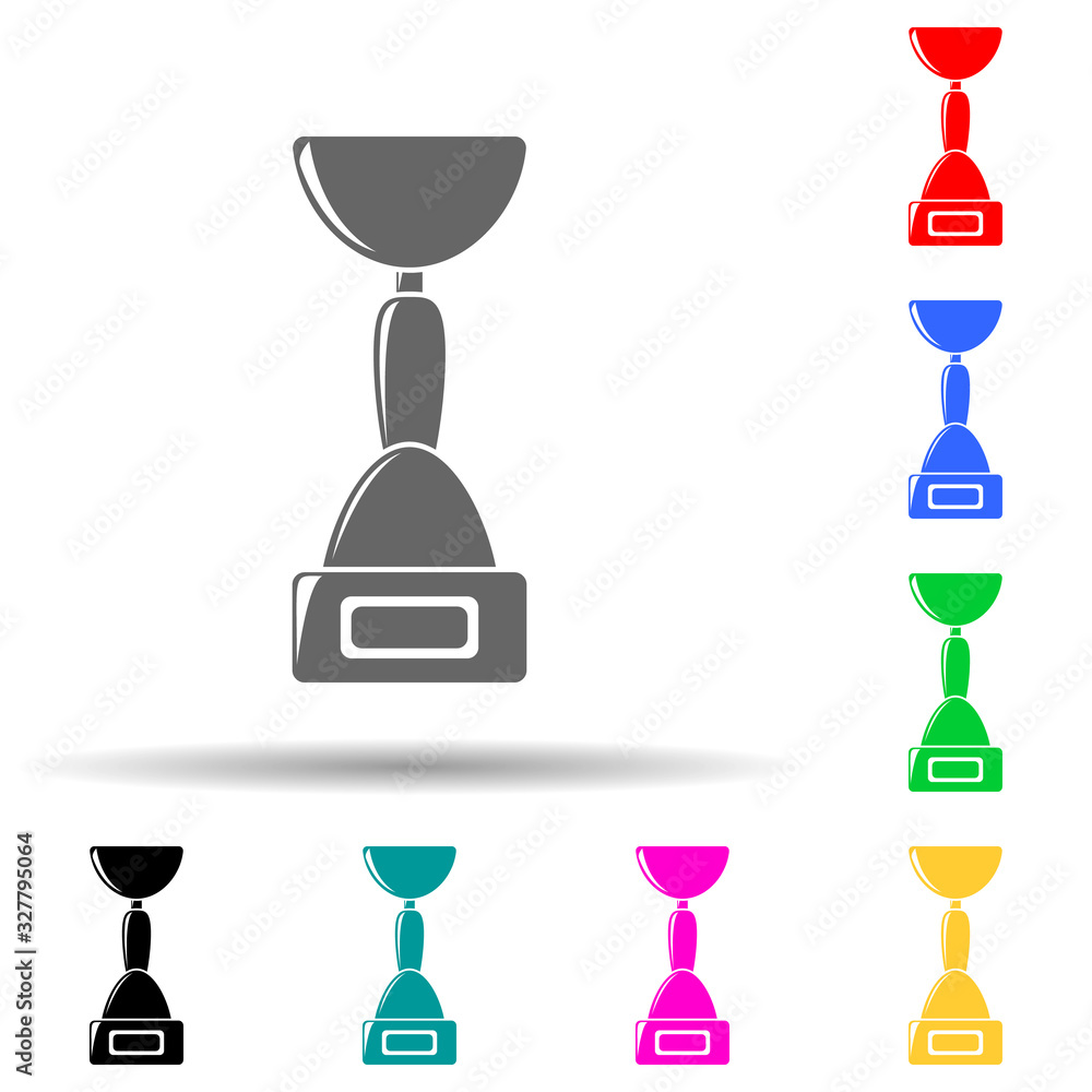 Aufkleber cup multi color style icon. simple glyph, flat vector of sucsess and awards icons for ui and ux, web
