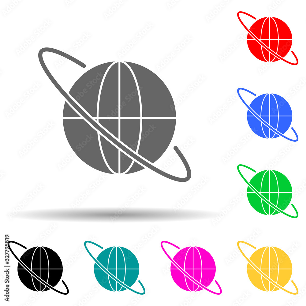 Poster world trip multi color style icon. simple glyph, flat vector of summer pleasure icons for ui and ux,