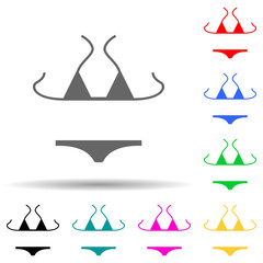 swimsuit multi color style icon. Simple glyph, flat vector of summer pleasure icons for ui and ux, website or mobile application