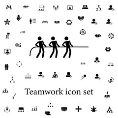 co-pulling icon. Teamwork icons universal set for web and mobile