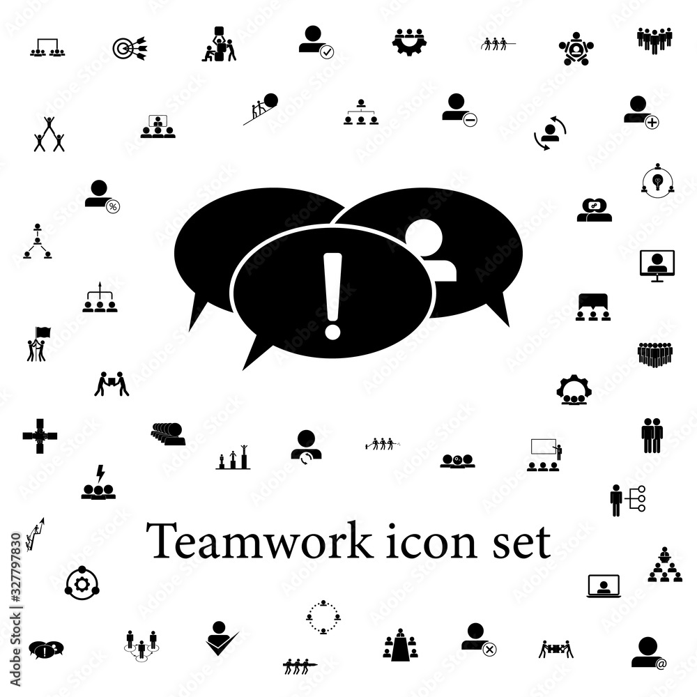 Aufkleber intercourse with exclamations icon. teamwork icons universal set for web and mobile