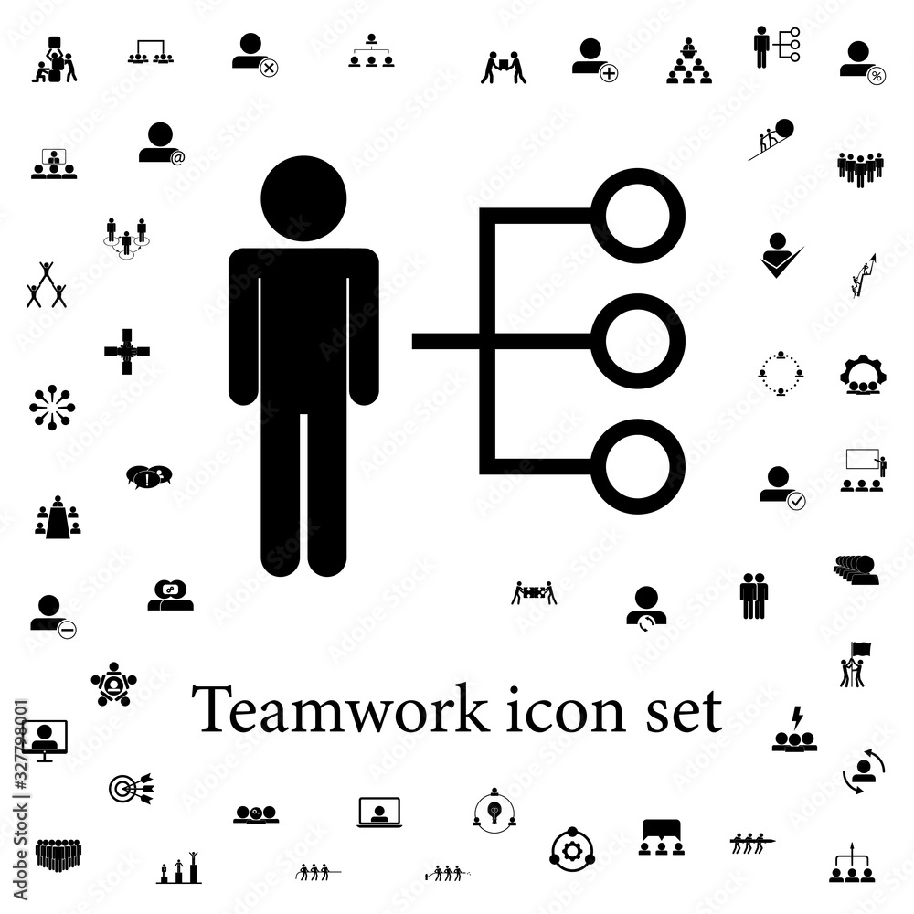 Aufkleber employee selection icon. teamwork icons universal set for web and mobile