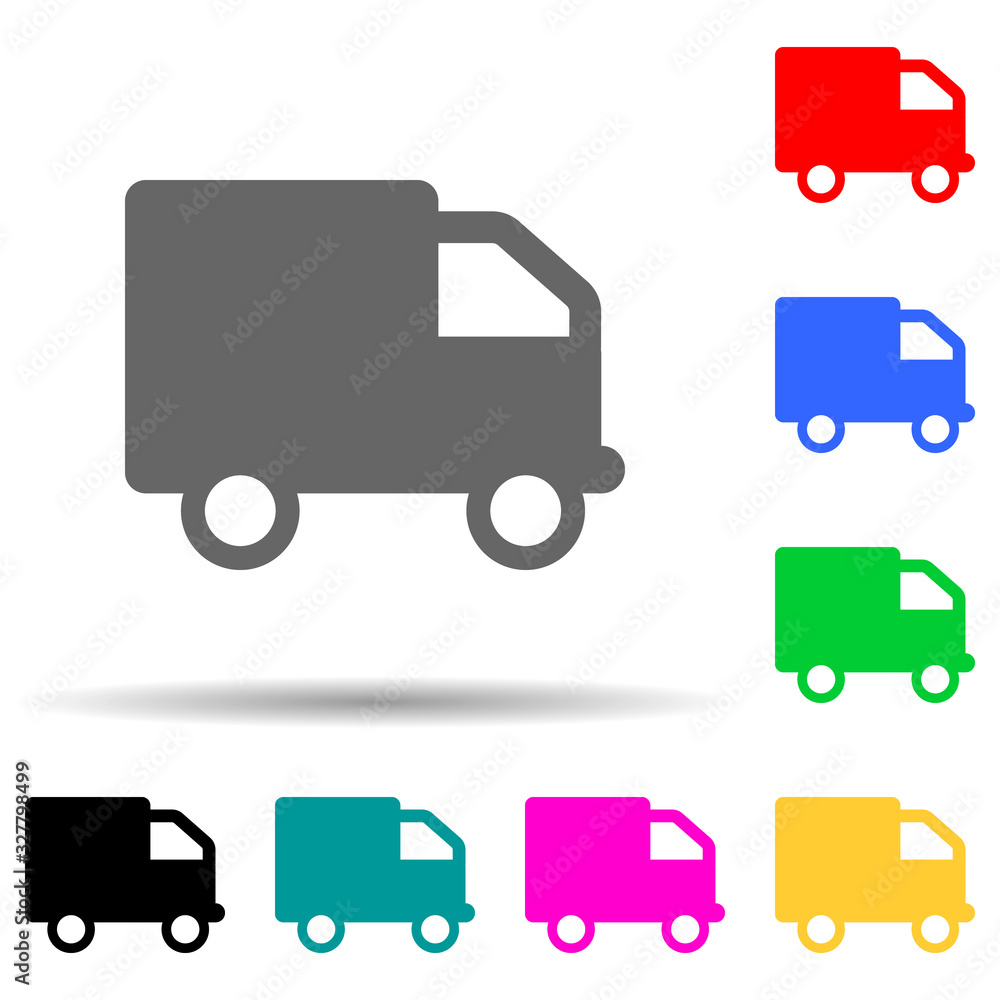 Aufkleber van multi color style icon. simple glyph, flat vector of transport icons for ui and ux, website or m