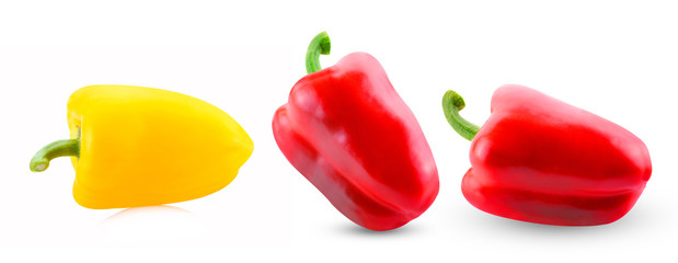Sweet peppers collection isolated on a white background