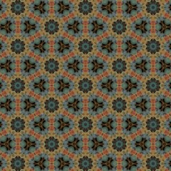 Abstract kaleidoscope background. Ornament for website, corporate style, fashion design and house interior design, as well for hand crafts and DIY. Endless texture.