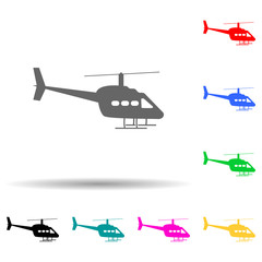 helicopter multi color style icon. Simple glyph, flat vector of transport icons for ui and ux, website or mobile application