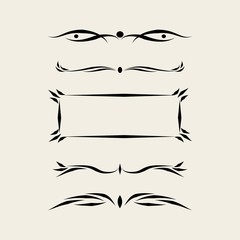 Vintage Design Elements with decorative lines