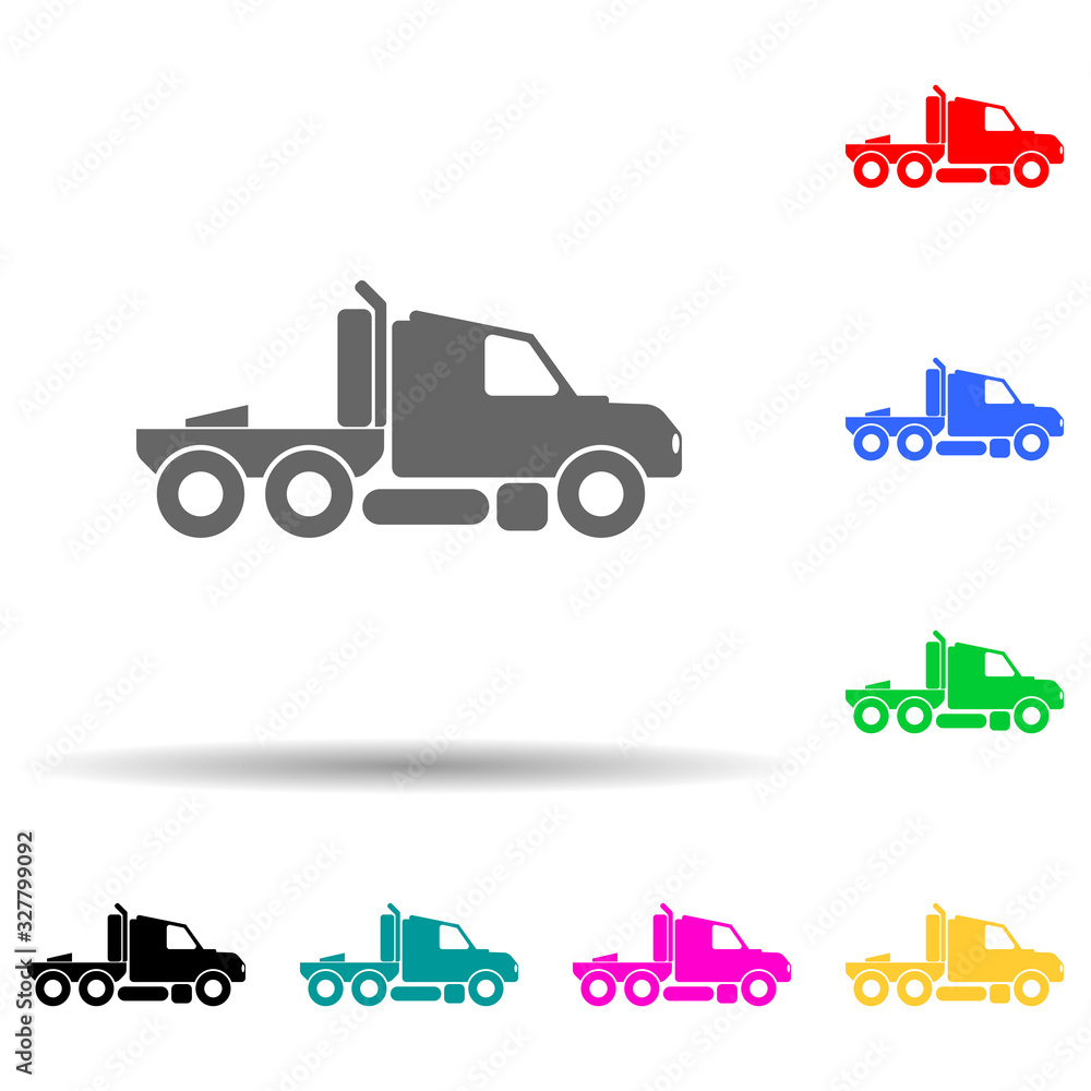 Poster truck multi color style icon. simple glyph, flat vector of transport icons for ui and ux, website or