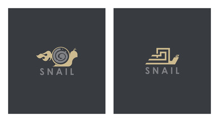 Snail logo concept. Snail logo template vector