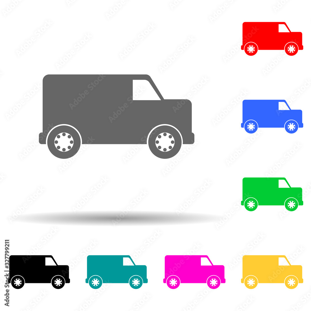 Poster van multi color style icon. simple glyph, flat vector of transport icons for ui and ux, website or m