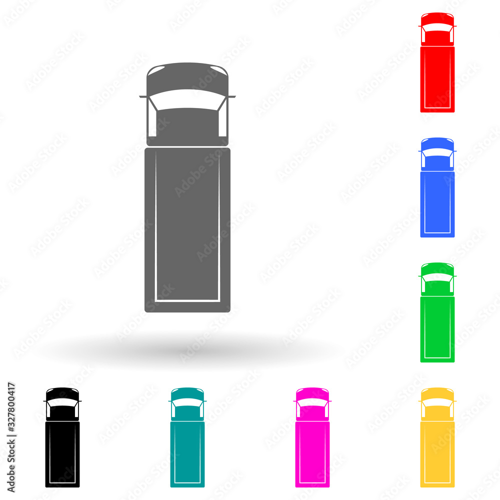 Poster truck multi color style icon. simple glyph, flat vector of transport view from above icons for ui an