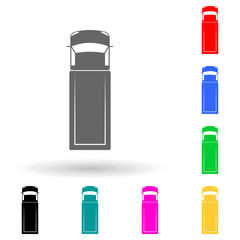 truck multi color style icon. Simple glyph, flat vector of transport view from above icons for ui and ux, website or mobile application