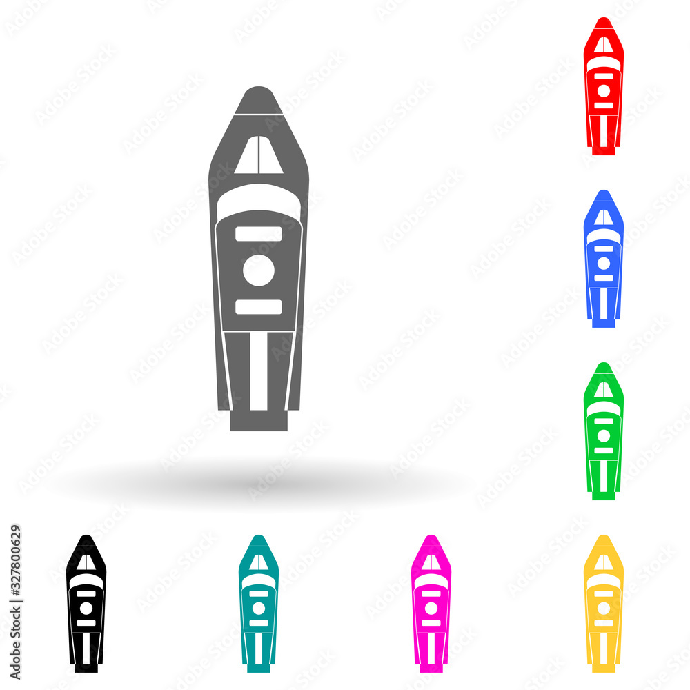 Aufkleber luxury yacht multi color style icon. simple glyph, flat vector of transport view from above icons fo
