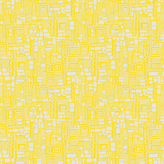 Seamless doodle geometric brick and line pattern.