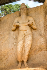 Old statue of King Parakramabahu in Polonnaruwa - Sri Lanka