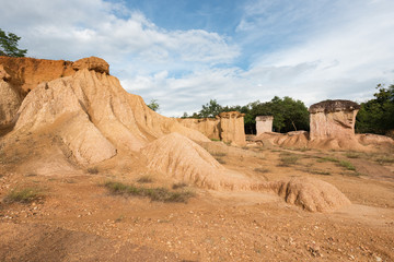 Pae Muang Pee,  sandstone erosion by times and weathers approximately. 2 million years in Prea province, northern Thailand.