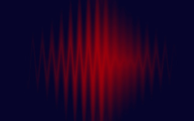 Abstract illustration of red fire waves on dark blue background. Brochure or flyer banner.