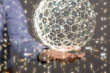 Big data visualization. Network connection structure