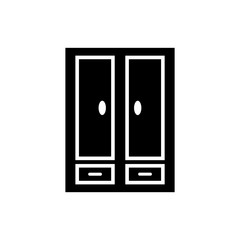 wardrobe icon design, flat style icon collection