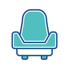 sofa chair icon design, flat style icon collection