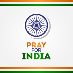 Pray For India Vector Design For Banner or Background