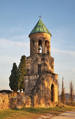 Bell tower of Cathedral of Dormition - Bagrati Cathedral in Kutaisi. Imereti Province. Georgia