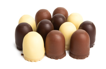 chocolate kisses isolated
