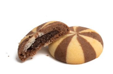 chocolate cookie isolated