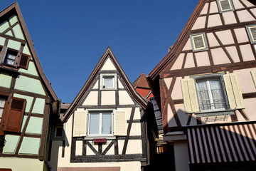 Fototapeta na wymiar Typical Alsatian architecture - Colmar – France 011