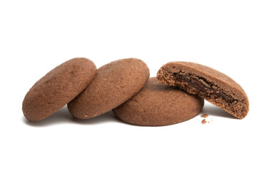 chocolate cookie isolated