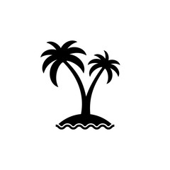 Palm tree vector icon on a white background.