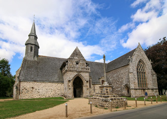 Fototapeta na wymiar Chapel of Kermaria an Iskuit from 13th century, Plouha, Brittany