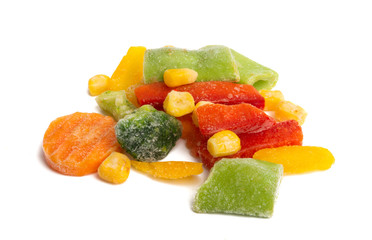 frozen vegetables isolated