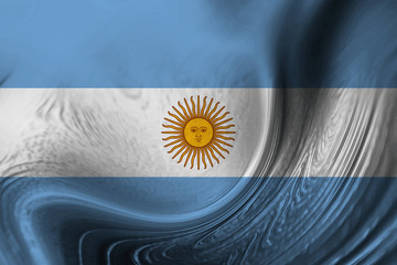 Argentina flag background with waves