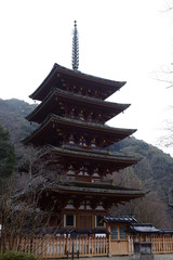 Fototapeta na wymiar 長谷寺（奈良）の五重塔　 Hase-dera Temple