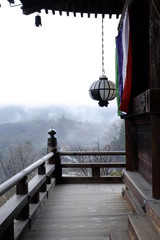 早朝　灯籠が消された「長谷寺（奈良）」の舞台　 Hase-dera Temple in Nara