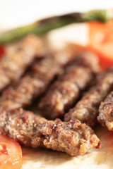 Turkish Food Meatball Kofte / Kofta with Tomatoes