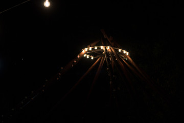 fireworks in the night sky