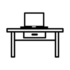 Study table icon vector sign and symbols on trendy design