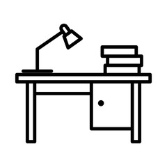 Study table icon vector sign and symbols on trendy design