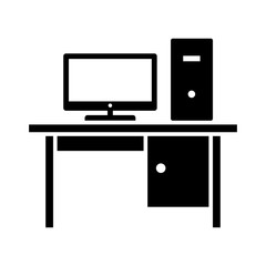 Study table icon vector sign and symbols on trendy design