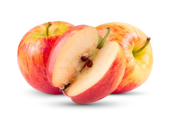 red apple isolated on white background