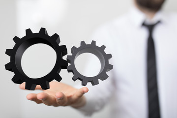 Gear With Success Concept digital.